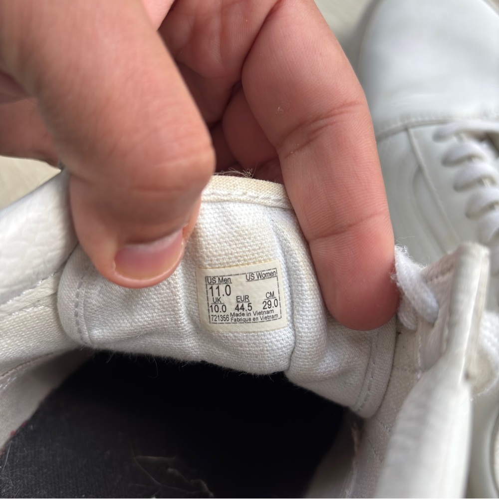 Vans Men's White Leather Sneakers - Picture 7 of 8